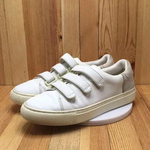 Tory Burch Sport Shoes Women Sz 8 Leather White Straps Sneaker Athletic 0565 - Picture 4 of 13